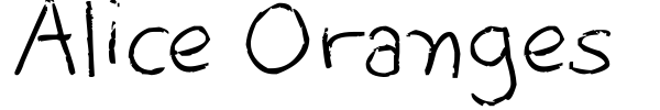 Alice Oranges font preview